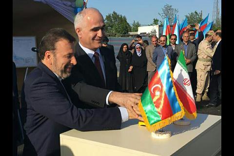 Construction of a railway bridge between Azerbaijan and Iran was formally launched with a groundbreaking ceremony on April 20 2016.